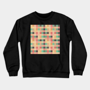 Mod Distressed Square Pattern Crewneck Sweatshirt